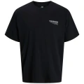 czarny t-shirt z napisami dla mezczyzny