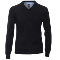 duzy granatowy sweter w serek 6xl