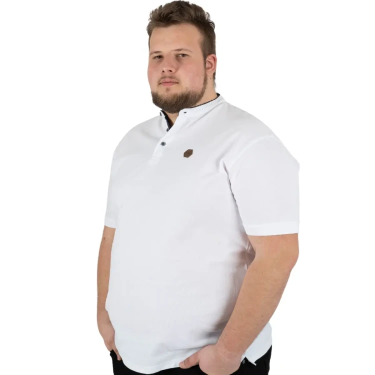 duza biala polowka na stojce xxl meska