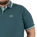 koszulka polo morska dla puszystego nastolatka
