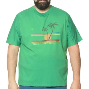 Duża męska koszulka t-shirt z nadrukiem Easy E2620-120 morska