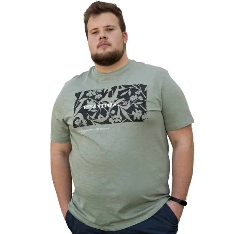 t-shirt z napisami nadruk plus size