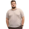 bezowa koszulka polo dla puszystych  9xl