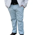 blekitne spodnie eleganckie plus size