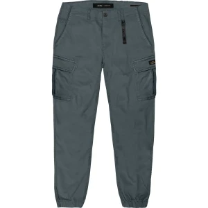 Duże męskie spodnie bojówki ze ściągaczem Double Urban Outfitters CCP-4039 szaroniebieskie