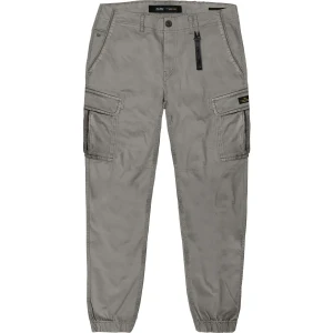Duże męskie spodnie bojówki ze ściągaczem Double Urban Outfitters CCP-4039 jasnoszare