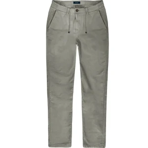 Duże męskie spodnie chinosy lniane prosta nogawka Double Urban Outfitters CP-4043 jasnoszare