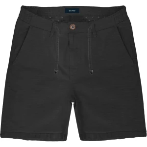 Duże męskie krótkie spodenki chinosy lniane Double Urban Outfitters MSHO-7022 czarne