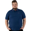 ciemnoniebieska koszulka z kolnierykiem 5xl