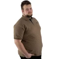 meska koszulka polo wzor brazowa 8xl