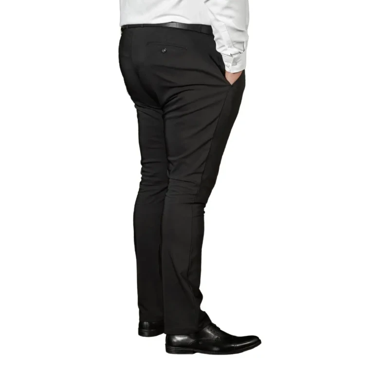 czarne meskie eleganckie spodnie plus size