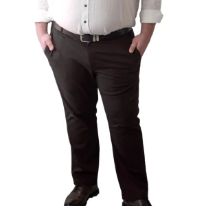 Duże męskie eleganckie spodnie Konik Olek 841 brązowe