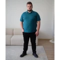 morska koszulka z kolnierzykiem xxl plus size