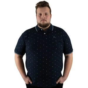 Duża męska koszulka z kołnierzykiem polówka Double Urban Outfitters PS-3036 granatowa
