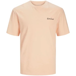 Duża męska koszulka t-shirt nadruk na plecach Jack & Jones 12275741 brzoskwiniowy