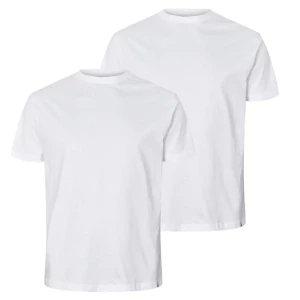 Duże gładkie koszulki męskie t-shirty z krótkim rękawem North Latitude 99110-0000 2-pak białe