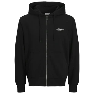 Duża męska bluza rozpinana z kapturem Jack & Jones 12279517 czarna