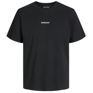 Duży męski t-shirt z nadrukiem na plecach koszulka z krótkim rękawem Jack & Jones 12285533 czarna