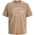brazowy t-shirt meski napis xxl