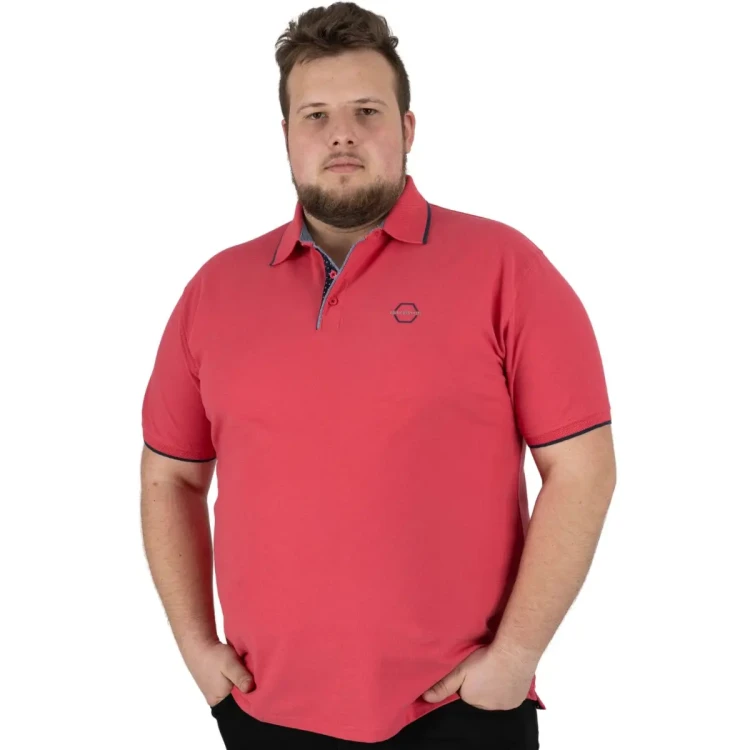 koszulka polo malinowa plus size 9xl