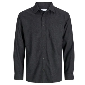 Duża koszula męska z długim rękawem gładka Jack & Jones 12284613 ciemnoszara