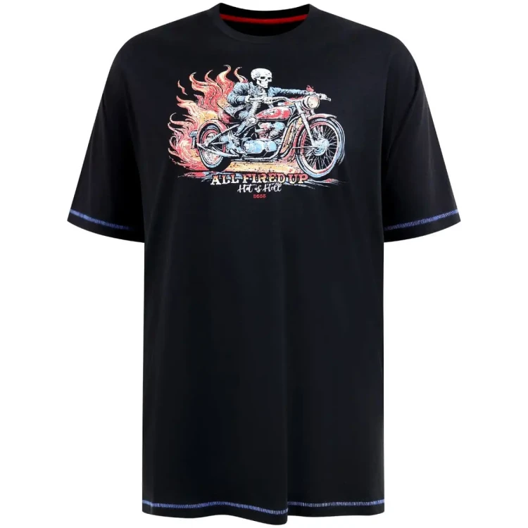 t-shirt czarny duzy nadruk 4xl