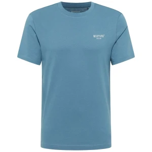 Duża męska koszulka t-shirt krótki rękaw z napisem Mustang  1016857-5180 niebieski