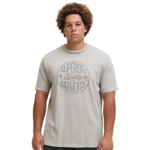 Duży męski t-shirt  koszulka z nadrukiem krótkim rękawem Jack & Jones 12288204 jasnoszary