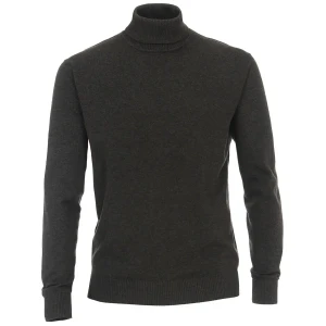 Duży męski golf z długim rękawem sweter Redmond 501-79 ciemnoszary