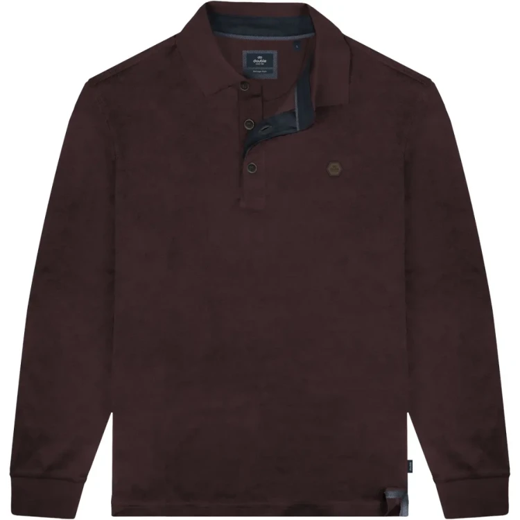bordowa koszulka polo plus size