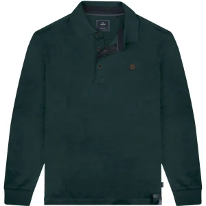 Duża męska koszulka polo z długim rękawem Double Urban Outfitters PS-3060 morska