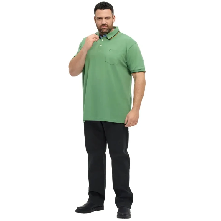 zielona koszulka z kolnierzykiem 4xl