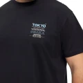 czarny t-shirt z nadrukiem