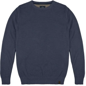 Duży męski sweter gładki wkładany przez głowę Double Urban Outfitters Knit-8025 ciemnoniebieski