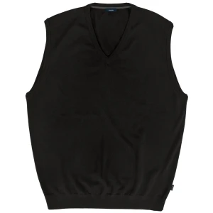 Duży męski bezrękawnik kamizelka w serek Double Urban Outfitters KNIT-8022 czarna