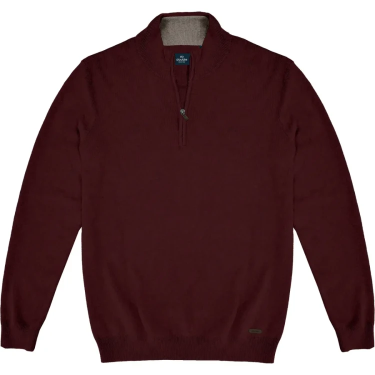 bordowy sweter na zamek 8xl