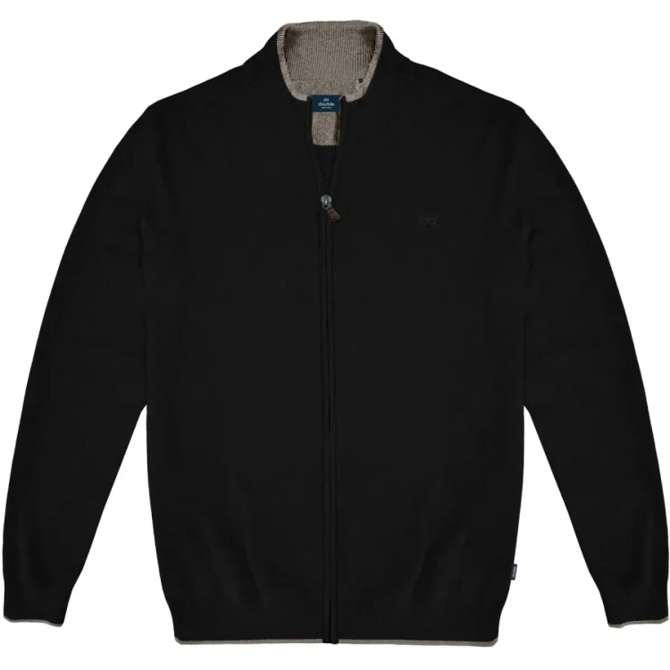 czarny sweter na stojce meski plus size