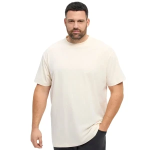 Duży męski t-shirt z nadrukiem na plecach koszulka z krótkim rękawem North Latitude 53331-0001 kremowa