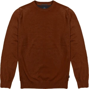 Duży męski sweter gładki wkładany przez głowę Double Urban Outfitters KNIT-8019 ceglasty