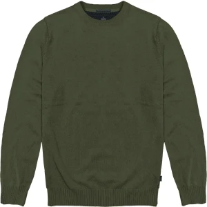 Duży męski sweter gładki wkładany przez głowę Double Urban Outfitters KNIT-8019 khaki