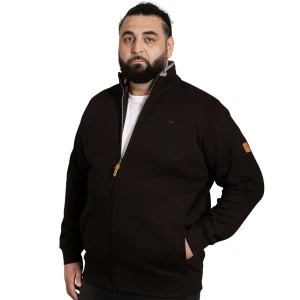 Duża bluza męska na stójce rozpinana Duke D555 Johnson 1 czarna
