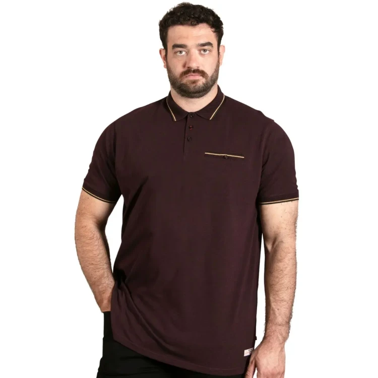 bordowa koszylka polo plus size