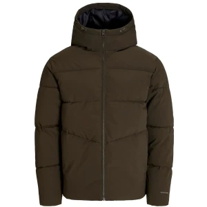 Duża męska kurtka pikowana z kapturem Jack & Jones 12283873 brązowa