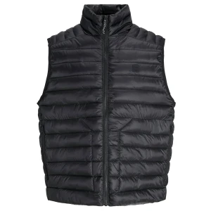 Duży męski bezrękawnik pikowany kamizelka ze stójką Jack & Jones 12285654 czarna