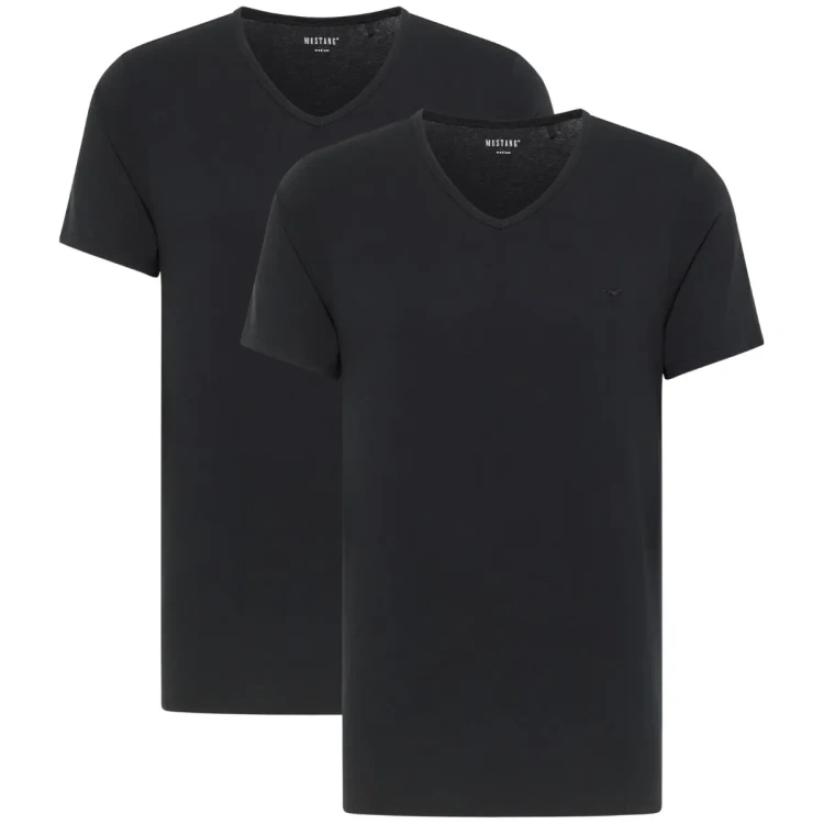 duzy meski t-shirt czarny dekolt w serek