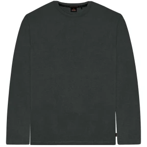 Duża męska koszulka z długim rękawem longsleeve gładki Double Urban Outfitters TS-9070 ciemnoszary