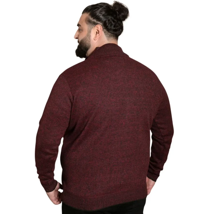 bordowy sweter meski 6xl