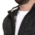 szary sweter na stojce 4xl