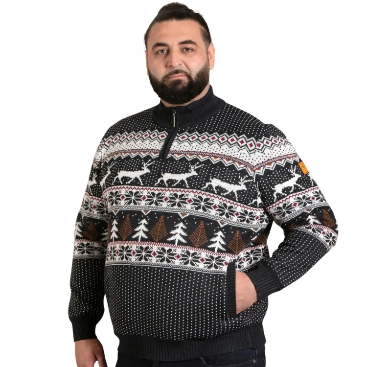 meski sweter swiateczny krotki zamek