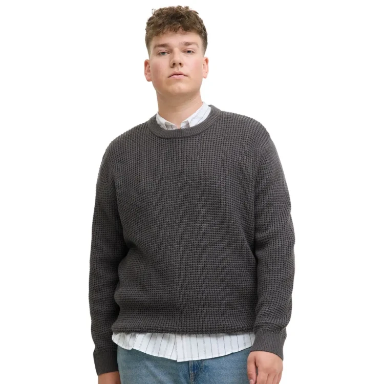 ciemnoszary swetr meski plus size